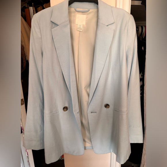 Baby blue 3xs H&M blazer - NEW - Picture 4 of 5